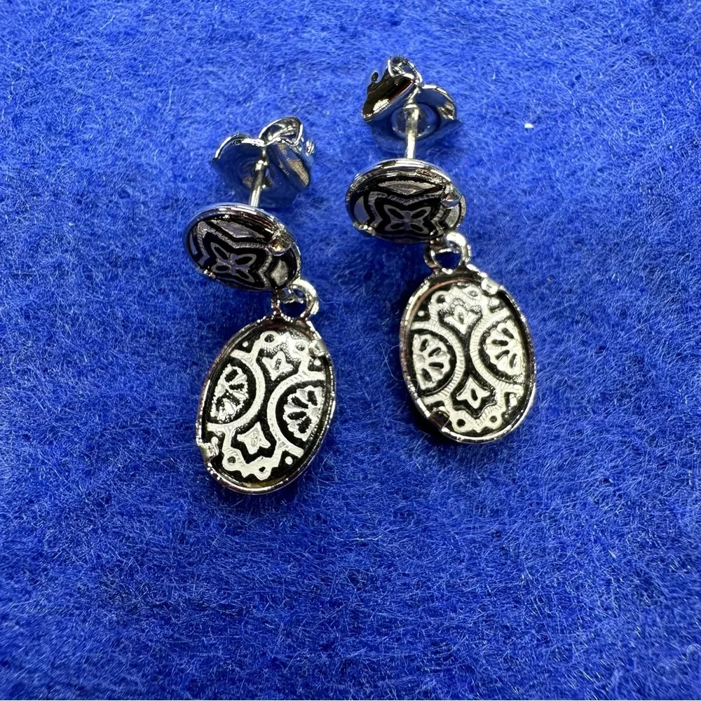 Silver Tone Boho Dangle earrings